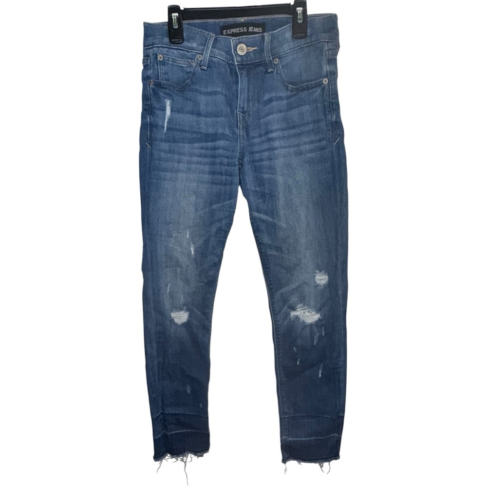 Express Women's Dark Blue Skinny Jeans